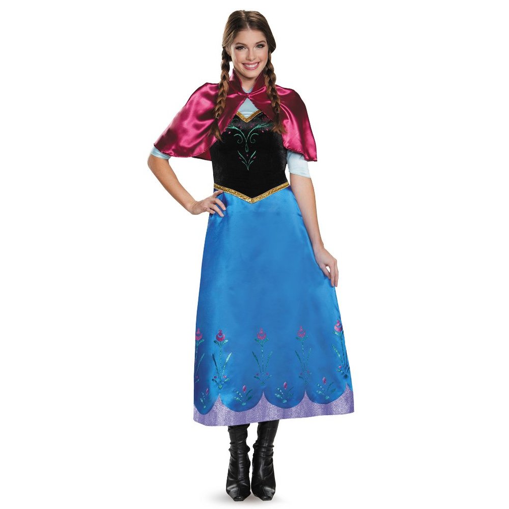 Frozen Traveling Anna Deluxe Costume Women Small